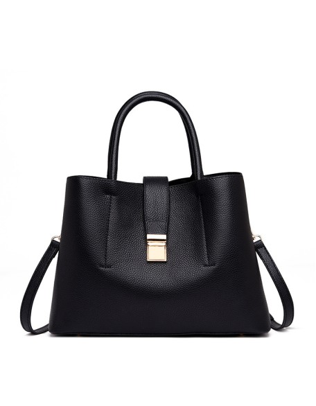 New Arrive Luxury Designer Genuine Cow Leather Tote Bag Personalized Crossbody Bag Black Handbags for Women