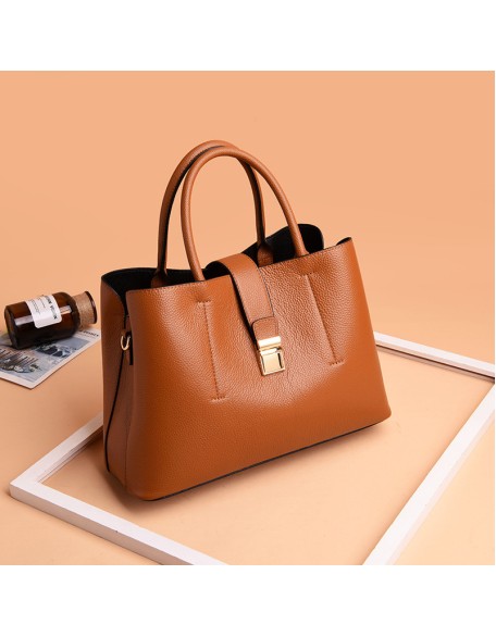 New Arrive Luxury Designer Genuine Cow Leather Tote Bag Personalized Crossbody Bag Black Handbags for Women
