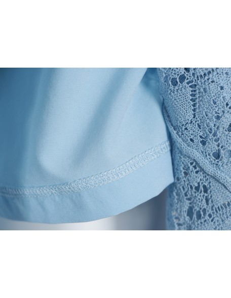 2021 new blue high waist bag hips medium sized large size thin a word skirt women knit fishtail skirt