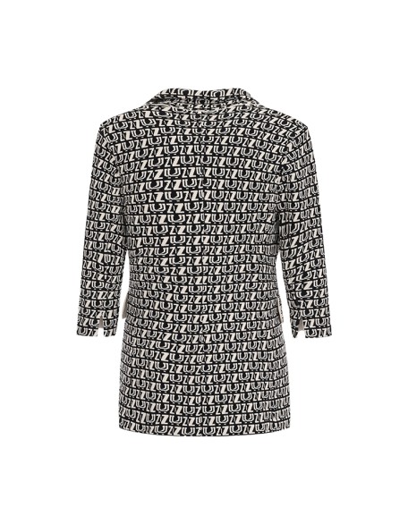 Knitwear manufacturer custom winter lapel long sleeves single breasted women's elegant knit blazer