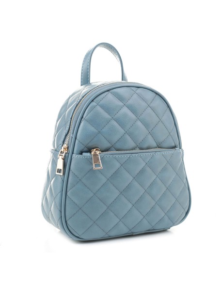 New Women Vegan Leather Shoulder Bag Multi-Function Small Backpack Girls Quilted School Backpack