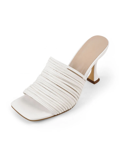 Wholesale shoes vendors walking shoes women set stock white color slide on style