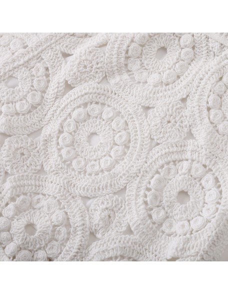 Knitwear manufacturers custom summer white fashion elegant mini women crochet skirt