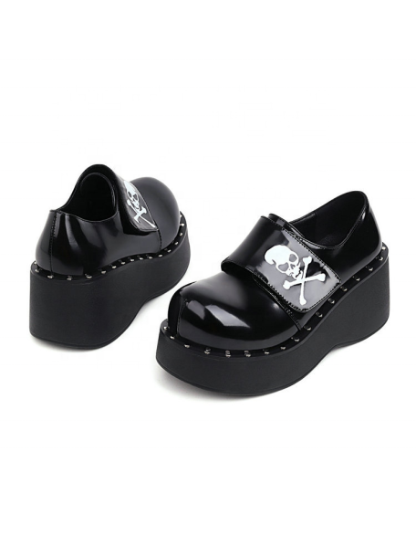 Round toe platform patent flat shoes ladies Mary Jane  boat shoes casual shoes style