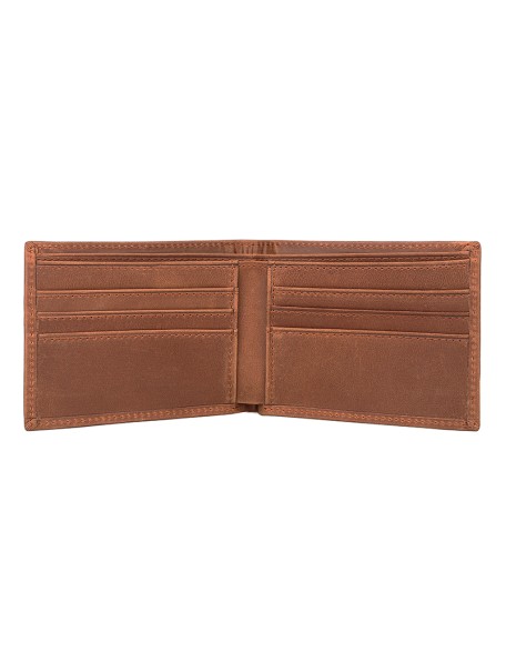 Hot selling Laser Engraving RFID blocking minimalist slim wallet crazy horse Bifold genuine leather wallet men