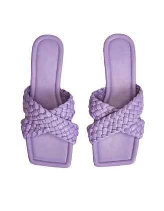 Colorful braid upper summer shoes women flats sandals synthetic material best seller