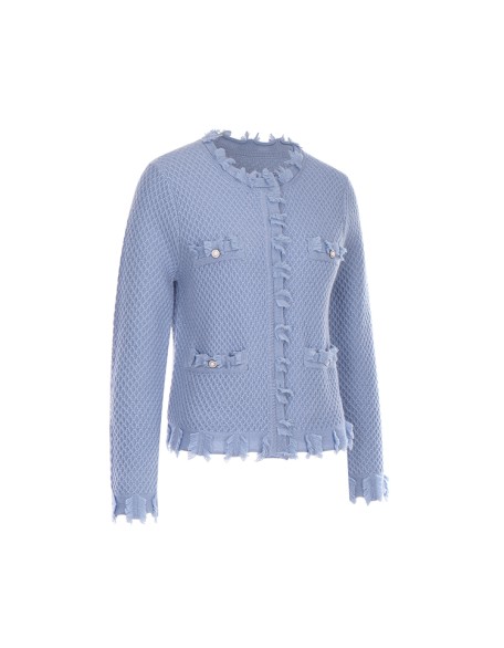 Knitwear manufacturers custom spring 2023 casual wool female sweater knitted cardigan for women knit sweater cardigan women