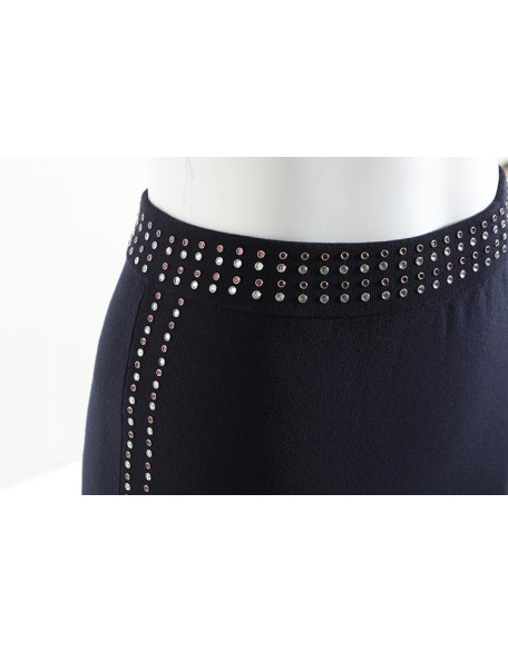 2021modern Women Black Elegant Office Bodycon Pencil Skirt Wrap Skirt for Women Computer Knit Others Pattern Adults Casual