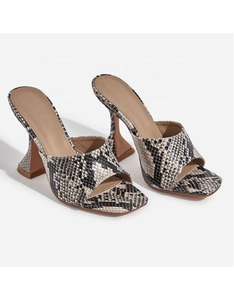 Custom animal skin ladies daily dress fashion slippers