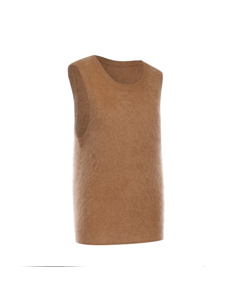 Knitwear manufacturers custom spring 2023 crew neck cashmere pullover sweaters woman vest pullover knitwear sweater vest women