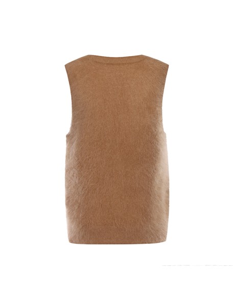 Knitwear manufacturers custom spring 2023 crew neck cashmere pullover sweaters woman vest pullover knitwear sweater vest women