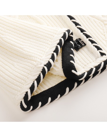 Knitwear manufacturers custom fall beige high waist single breasted casual mini skirts for women knit skirt