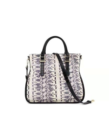 New Style Trendy Snake Skin Pattern Cross Body Bag Genuine Leather Handbag Women Shoulder Bag with Strap