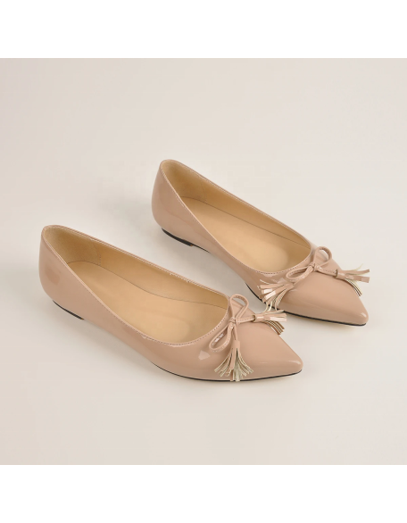 Leopard Pointed toe patent color china Bling mules flat shoes for women and ladies