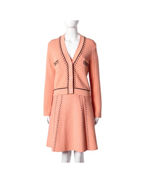 Knitwear manufacturer custom summer women's knit skirt sets women 2 piece outfits