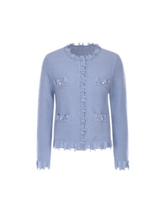 Knitwear manufacturers custom spring 2023 casual wool female sweater knitted cardigan for women knit sweater cardigan women