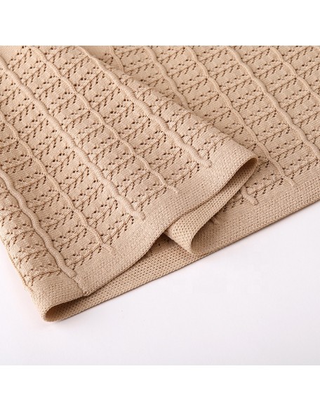 Knitwear manufacturers custom summer high waist elastic ribbed knit women's long skirt