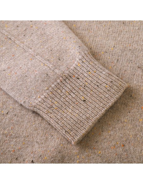 Knitwear manufacturers custom fall winter khaki wool casual round neck plus size oversized sweater women knit sweater