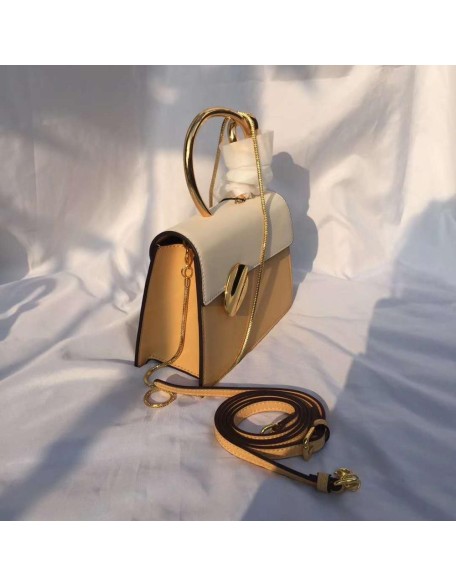 Large Stock Top Qualitycustom Logo Own Branded Genuine Leather Handbag Purses Women Special Handle Leather Handbag Single Cotton