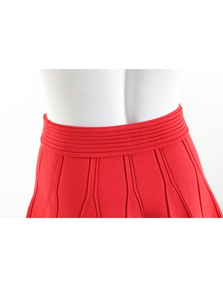custom 2022 summer New high waisted A word pleated knit skirt black stylish women's skirt