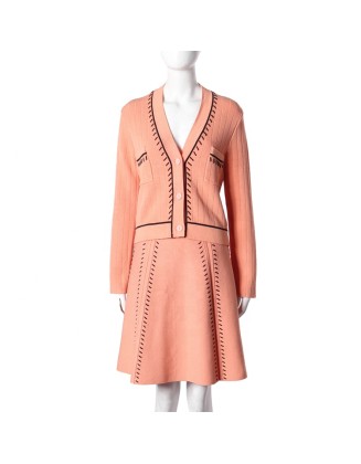 Knitwear manufacturer custom summer women's knit skirt sets women 2 piece outfits